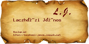 Laczházi János névjegykártya